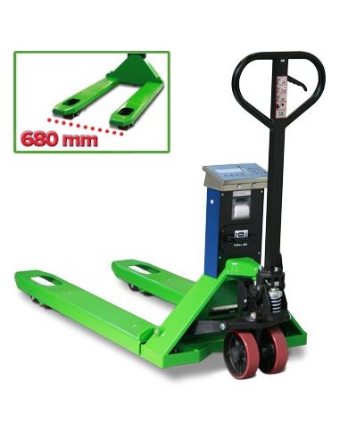Transpalette peseur Dini argeo TPWLKW à fourche large