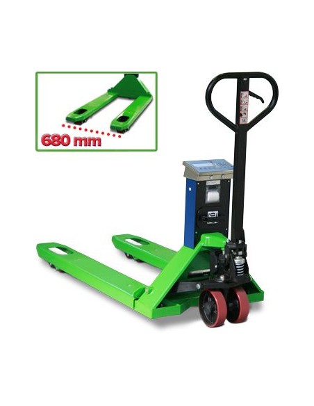 Transpalette peseur Dini argeo TPWLKW à fourche large