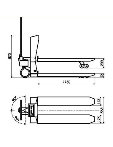 Transpalette Peseur Baxtran TBS pour professionnel