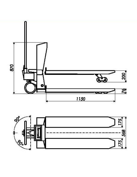 Transpalette Peseur Baxtran TBS pour professionnel