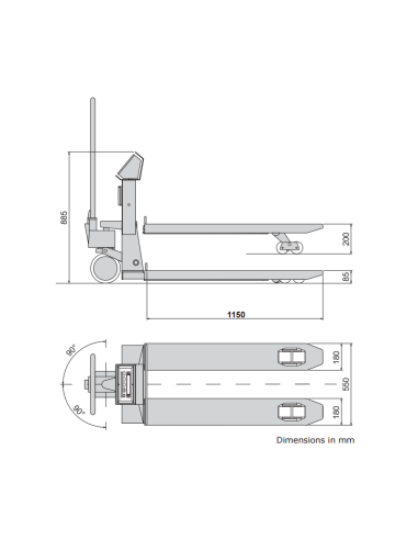 Transpalette peseur ATEX Dini Argeo TPWX3GD