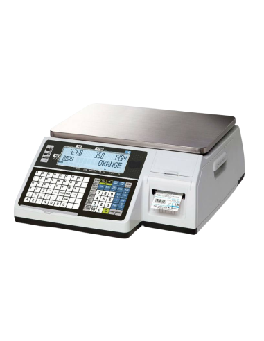 Balance poids-prix avec ticket autocollant, 3/6 kg, 1/2g, 380x250 mm, sans colonne