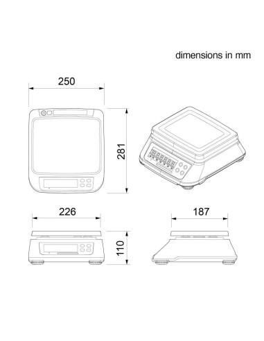 Balance contrôle de poids compacte CAS SW-II