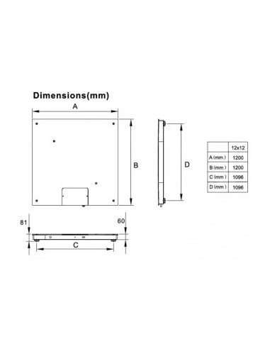 Plateforme au sol homologuée avec imprimante