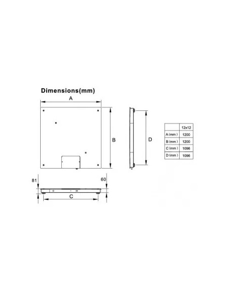 Plateforme au sol homologuée avec imprimante