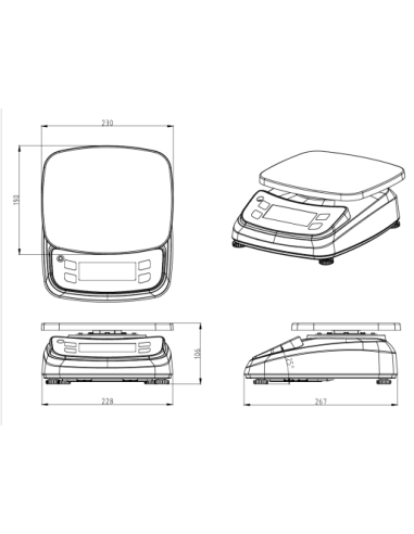 Balance compacte étanche ABDPRO AFC