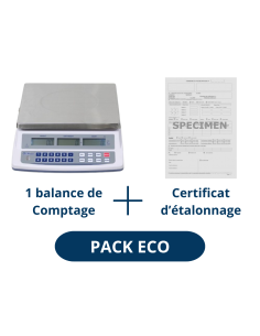 Pack Balance Compteuse ABDPRO avec certificat d'étalonnage