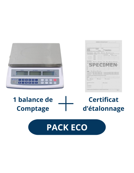 Pack Balance Compteuse ABDPRO avec certificat d'étalonnage