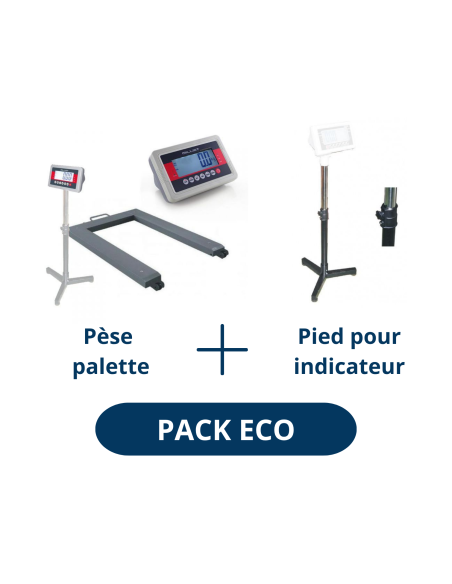 Pack Eco Pèse Palettes Milliot et Pied pour indicateur