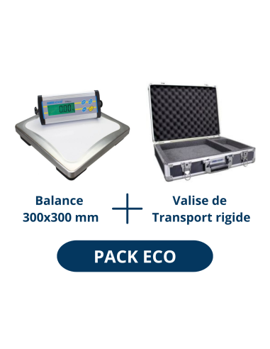 Pack Balance au sol 300x300 mm Adam et valise de transport