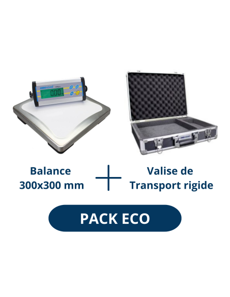 Pack Balance au sol 300x300 mm Adam et valise de transport