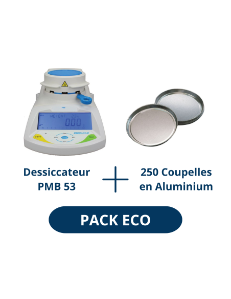 Pack Eco Dessiccateur Adam PMB et 250 coupelles en aluminium